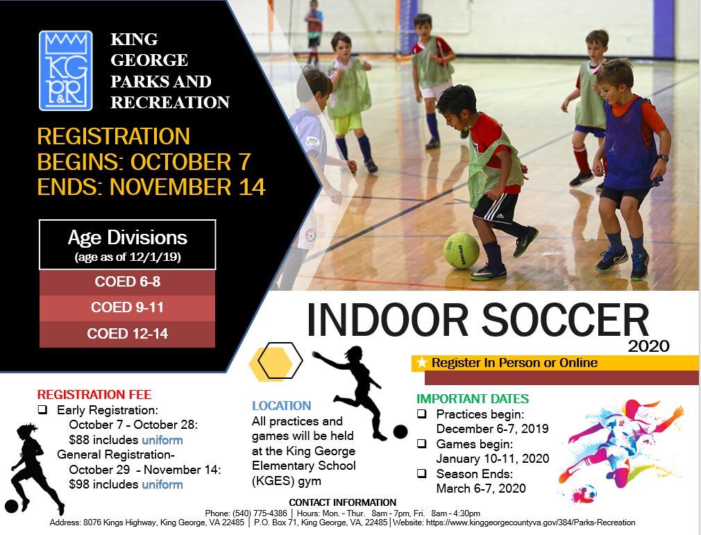 2020 Indoor Soccer Flyer