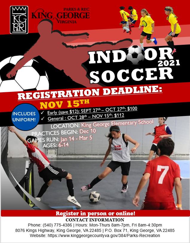 2021-22 Youth Indoor Soccer Flyer Photo